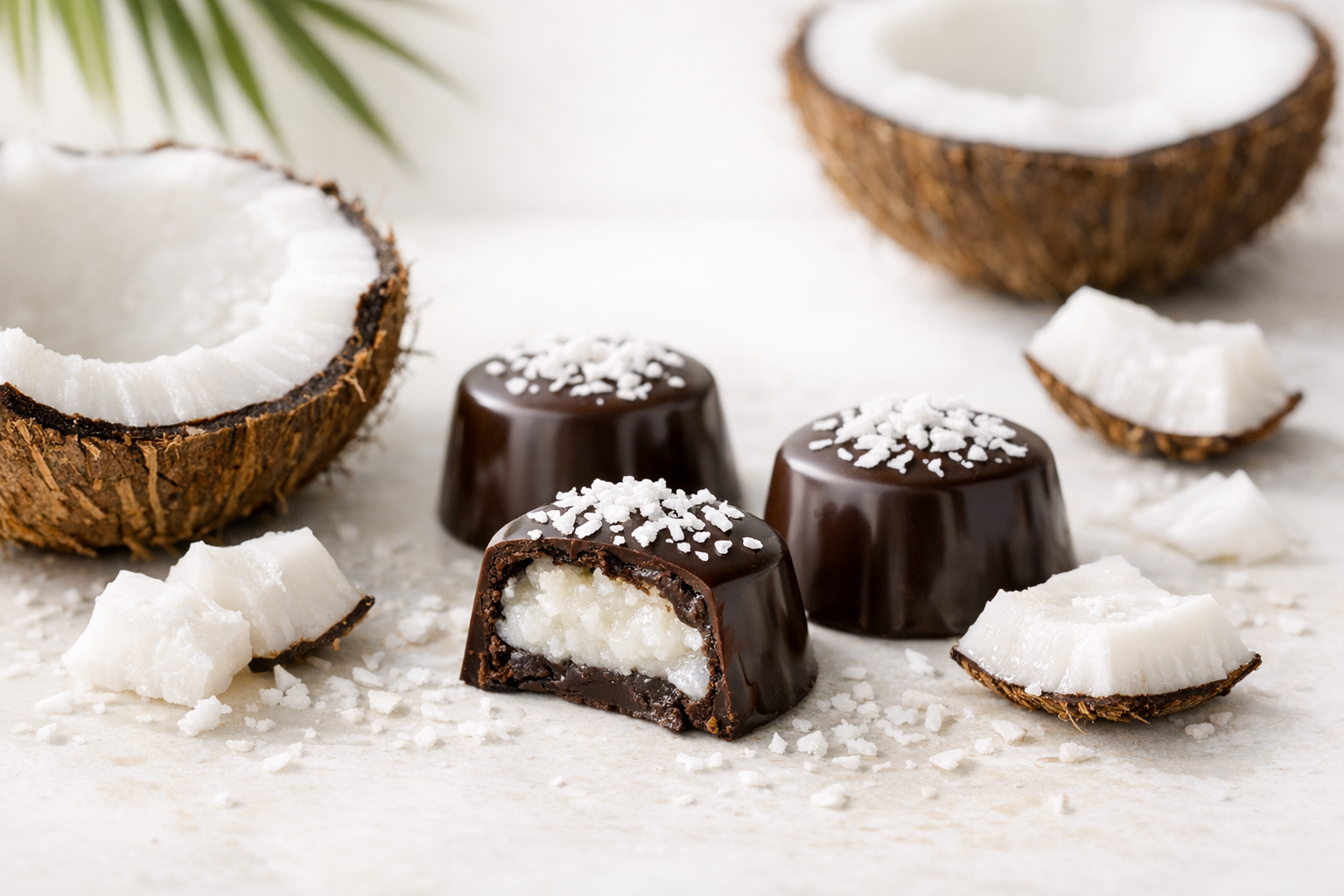 Wegańskie pralinki z mleczkiem kokosowym