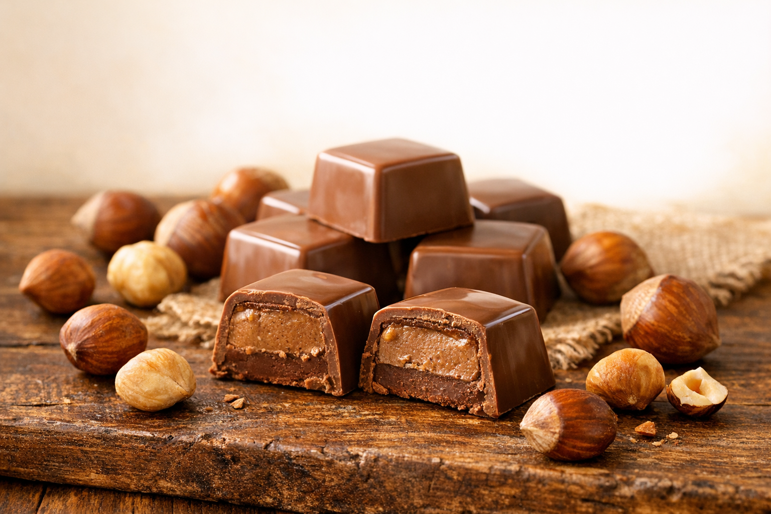 Pralinki z orzechami laskowymi z Piemontu