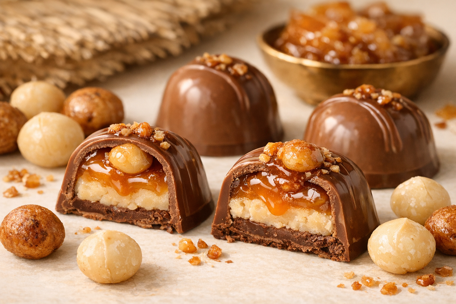 Pralinki z orzechami makadamia