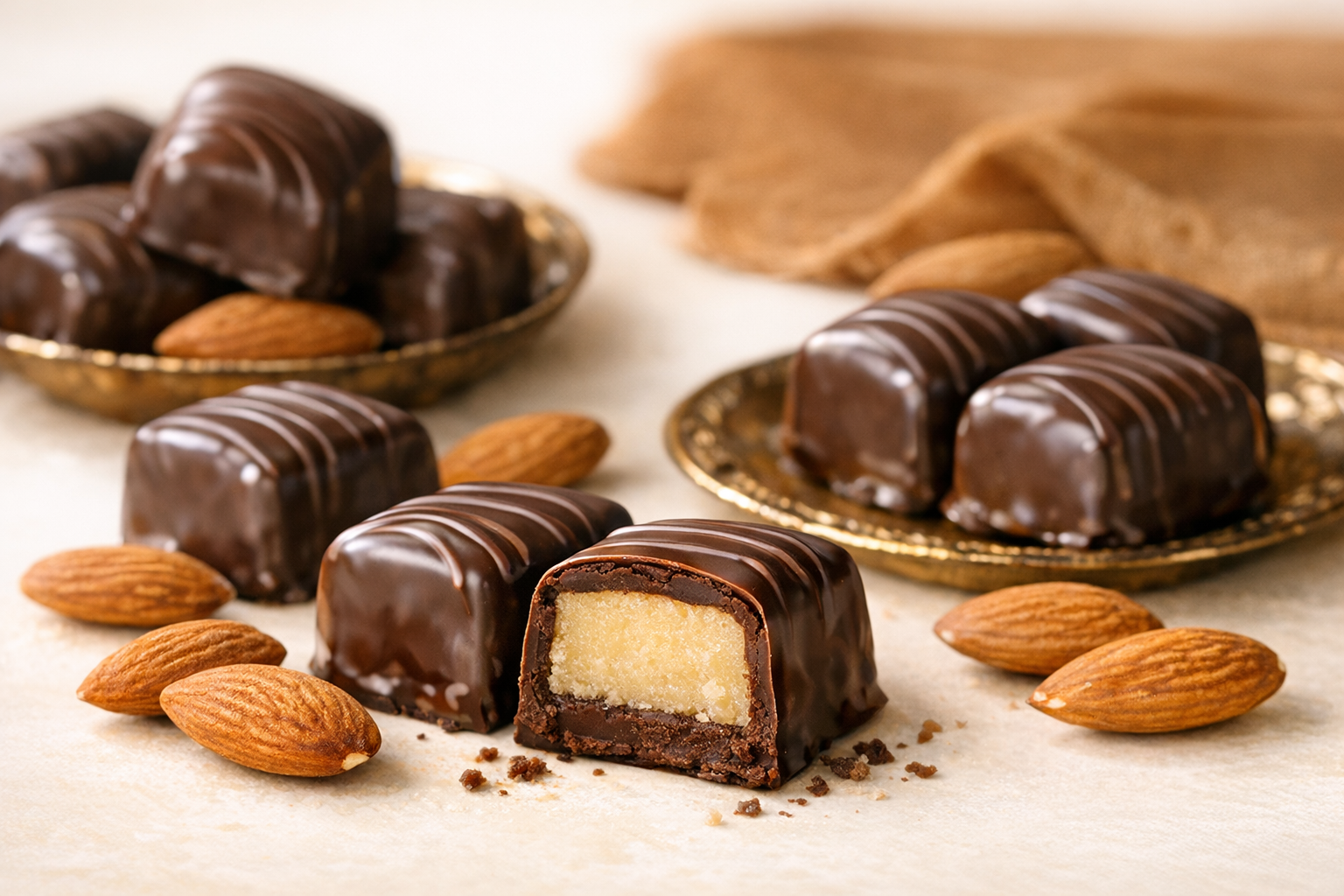 Pralinki migdałowe marcepanowe