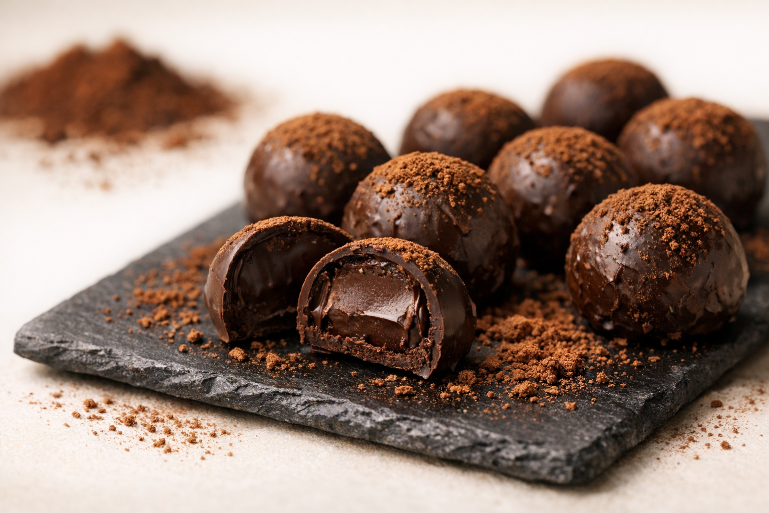 Trufle z ciemnej czekolady belgijskiej